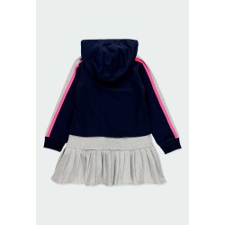 Vestido punto plisado de niña Boboli