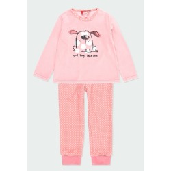 Pijama terciopelo topitos de niña Boboli