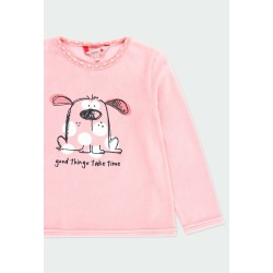 Pijama terciopelo topitos de niña Boboli