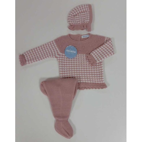 Conjunto polaina 3 piezas cuadritos Juliana