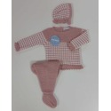 Conjunto polaina 3 piezas cuadritos Juliana