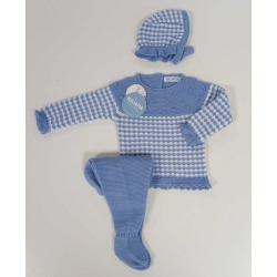 Conjunto polaina 3 piezas cuadritos Juliana