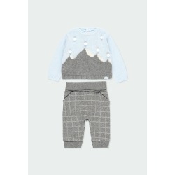 Conjunto punto combinado de bebé niño Boboli