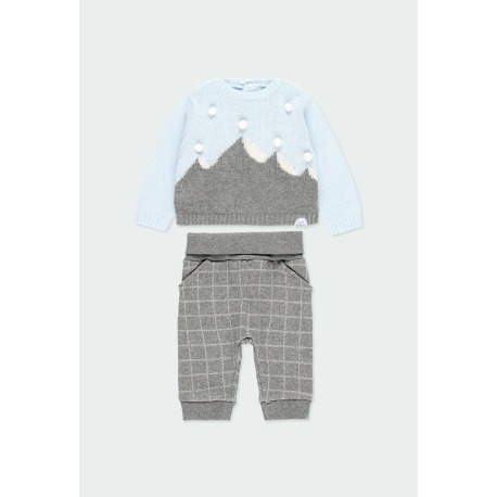 Conjunto punto combinado de bebé niño Boboli