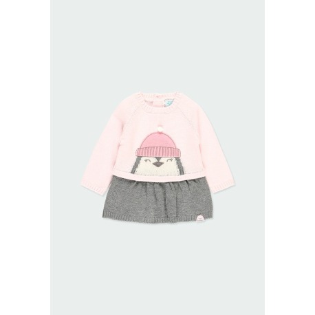Vestido tricotosa "pingüino" bebé Boboli