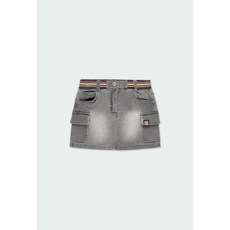 Falda denim punto de niña Boboli