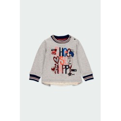 Sudadera felpa con guipur bebé niña Boboli