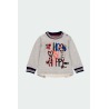 Sudadera felpa con guipur bebé niña Boboli