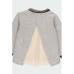 Sudadera felpa con guipur bebé niña Boboli