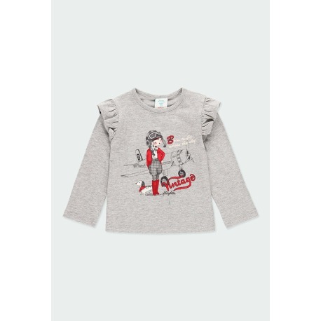 Camiseta con volantes de bebé niña Boboli