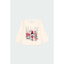 Camiseta punto con tul de bebé niña Boboli