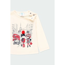 Camiseta punto con tul de bebé niña Boboli