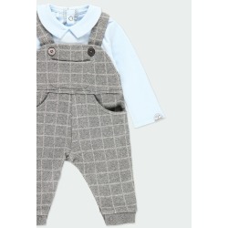 Pelele punto cuadros de bebé niño Boboli