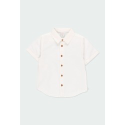 Camisa lino manga corta de niño Boboli