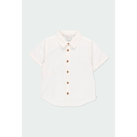 Camisa lino manga corta de niño Boboli