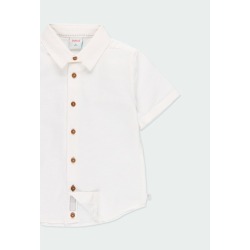 Camisa lino manga corta de niño Boboli