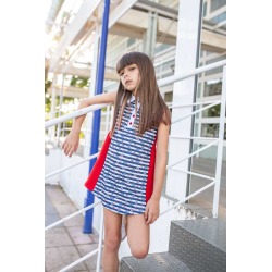Vestido evase estampado...