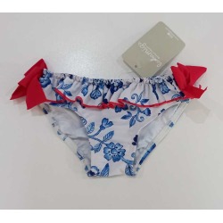 Culetín lycra flores azules...