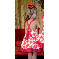 Vestido infantil corazones...