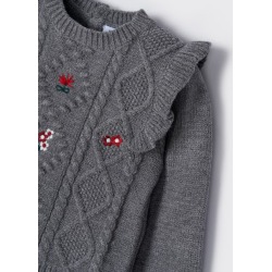 Jersey con flores bordadas bebé Mayoral