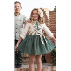 Vestido M/L chorrera delante