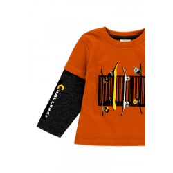 Camiseta punto doble manga niño Boboli