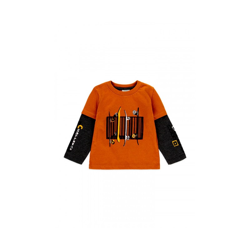 Camiseta punto doble manga niño Boboli