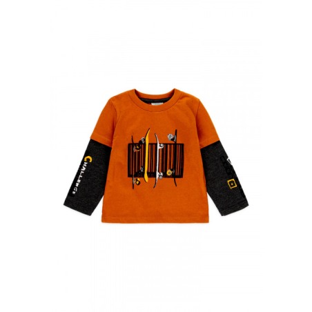 Camiseta punto doble manga niño Boboli