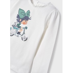 Camiseta con gráfica niña Mayoral