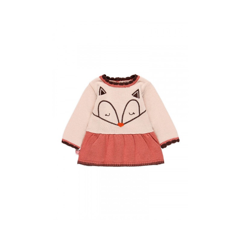 Vestido tricotosa bicolor bebé niña Boboli
