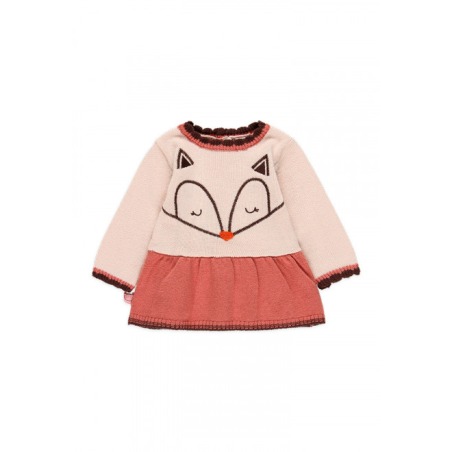 Vestido tricotosa bicolor bebé niña Boboli