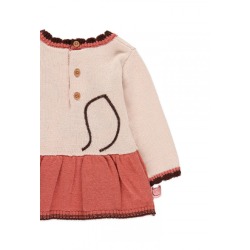Vestido tricotosa bicolor bebé niña Boboli