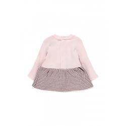 Vestido punto cuadros vichy bebé niña Boboli