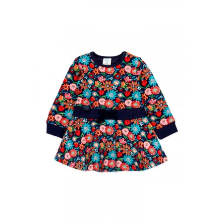 Vestido felpa flores niña Boboli
