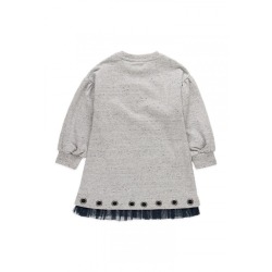 Vestido felpa con tul de niña Boboli