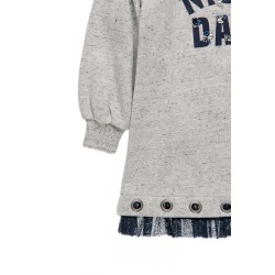 Vestido felpa con tul de niña Boboli