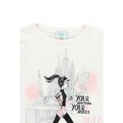 Camiseta punto "new york" de niña Boboli