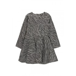 Vestido punto fantasía cebra de niña Boboli