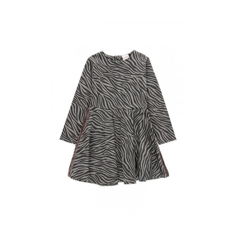Vestido punto fantasía cebra de niña Boboli