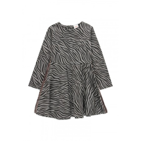 Vestido punto fantasía cebra de niña Boboli