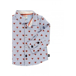 Camisa oxford "zorros" niño Boboli