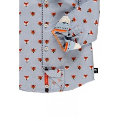 Camisa oxford "zorros" niño Boboli