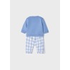 Conjunto con pantalón de cuadros para recién nacido