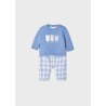 Conjunto con pantalón de cuadros para recién nacido