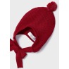 Abrigo de tricot con gorro bebe niña Mayoral