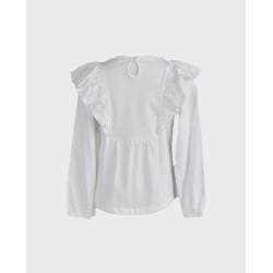 Camiseta perforada con volante La Ormiga