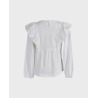 Camiseta perforada con volante La Ormiga