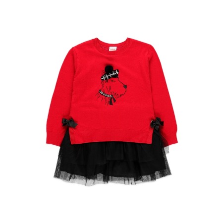 Vestido tricotosa "perrito" de niña Boboli