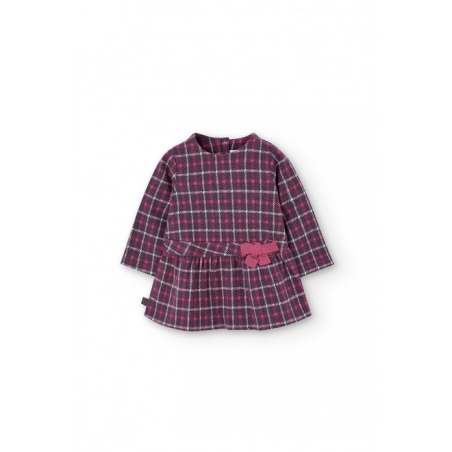 Vestido punto cuadros niña Boboli