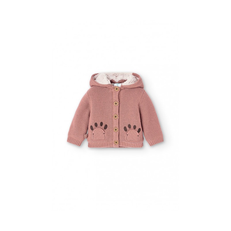 Chaqueta tricotosa con capucha bebé Boboli